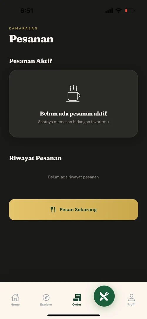 Orders — active and past
